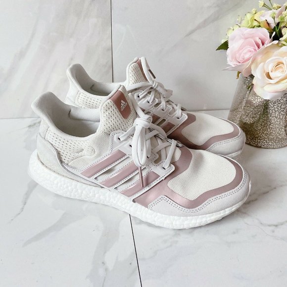 adidas Shoes - Adidas UltraBoost DNA Super Max Womens Running Shoes White Metallic Purple 10.5